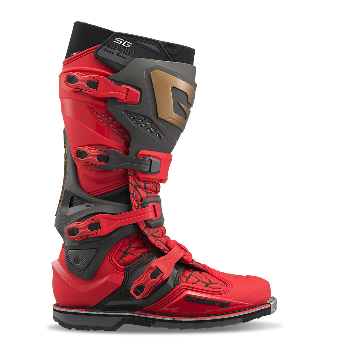Gaerne SG22 Magma MJK LE Boots RED/Black/Gold SZ 13 (2262-015-48)