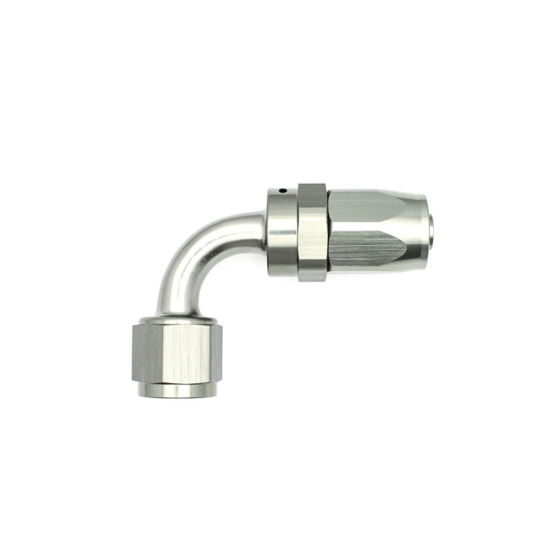 DeatschWerks 8AN Female Swivel 90-Degree Hose End CPE - Matte Black