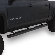 Cargar imagen en el visor de la galería, Lund 2019 Chevrolet Silverado 1500 Crew Cab 5in Oval Curved Steel Nerf Bars - Black