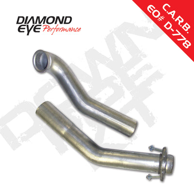 Diamond Eye 3in Turbo Downpipe Aluminized — Fits 94-97 Ford 7.3L Powerstroke