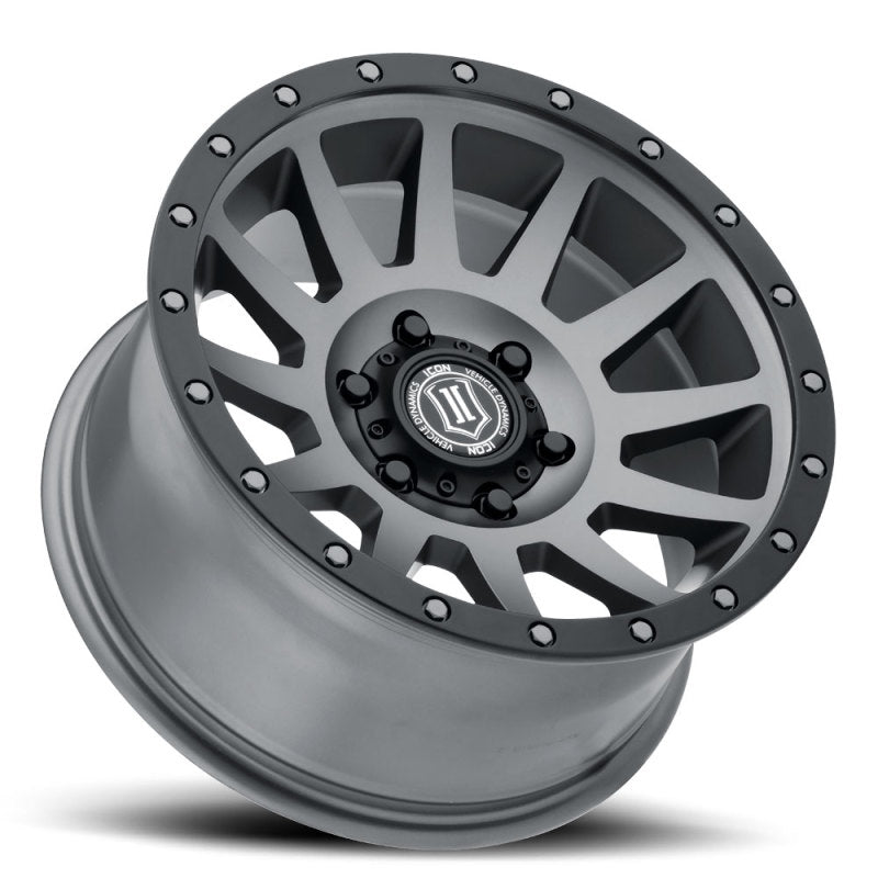 ICON Compression 18x9 6x5.5 0mm Offset Titanium Wheel — Fits 1995-2005 Toyota & Lexus