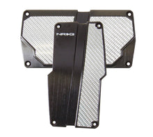 Cargar imagen en el visor de la galería, NRG Brushed Aluminum Sport Pedal A/T - Black w/Silver Carbon