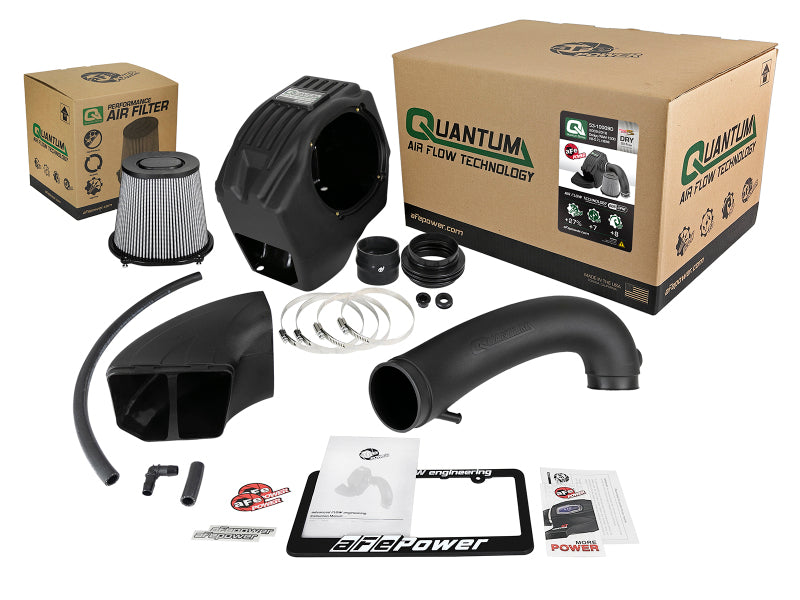 Sistema de admisión de aire frío aFe Quantum con material Pro Dry S 09-18 RAM 1500 V8-5.7L Hemi