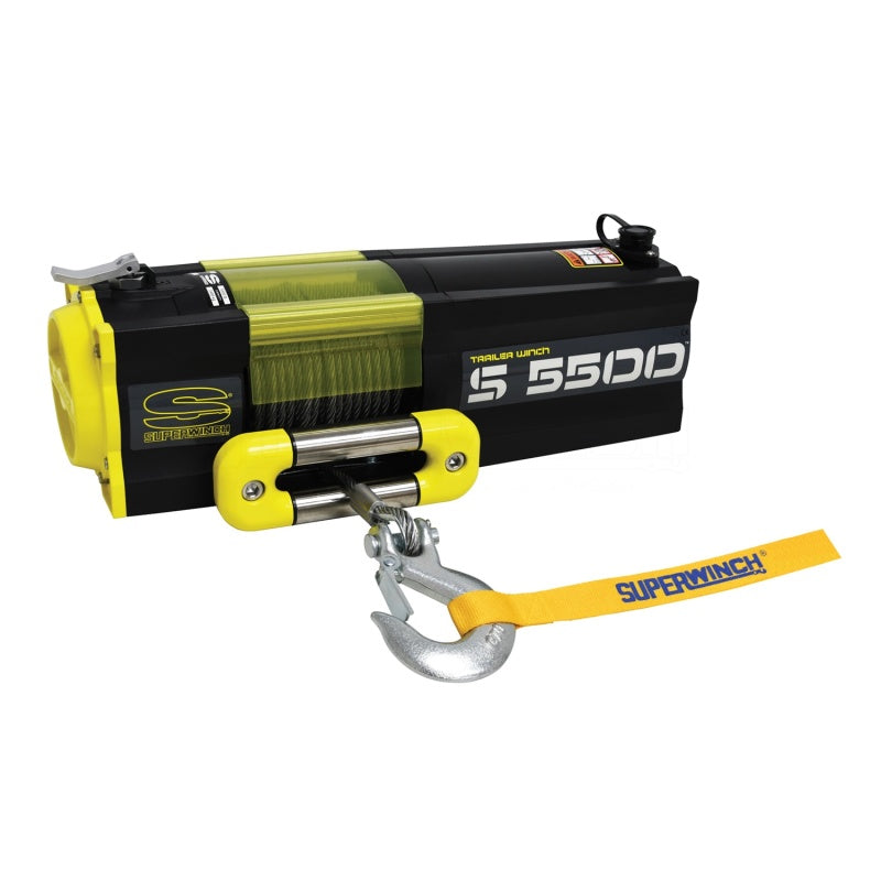 Cabrestante Superwinch S5500 de 5500 libras, 12 V CC, 7/32 in x 60 ft, cable de acero