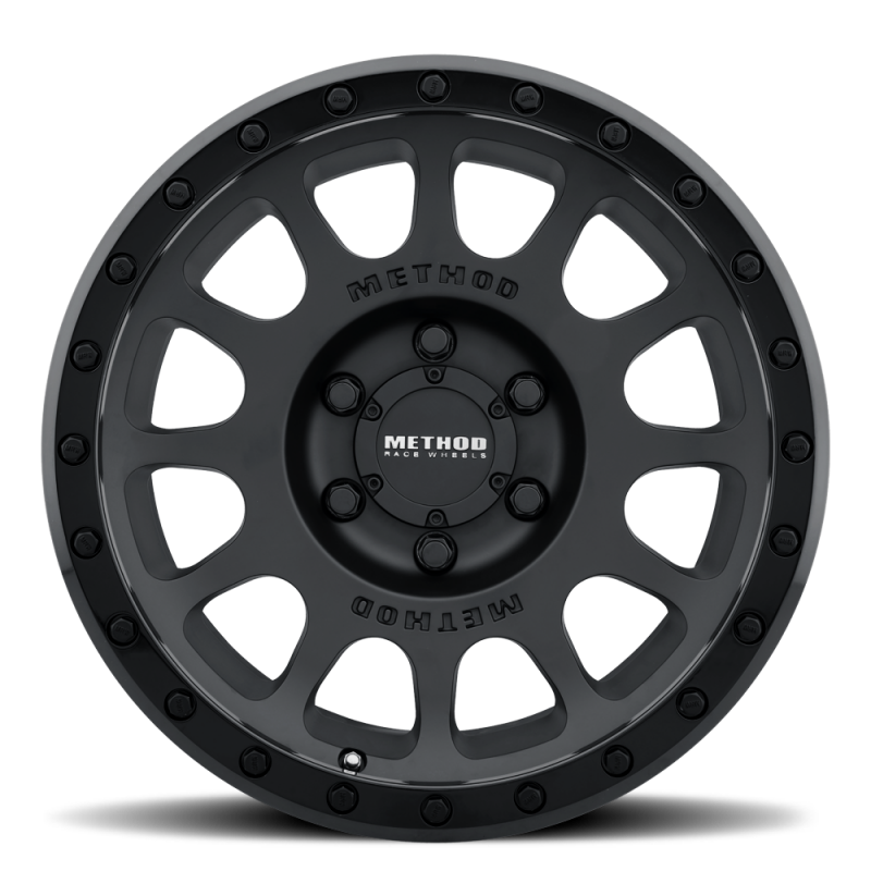 Method MR305 NV 17x8.5 0mm Offset 8x6.5 Bolt Pattern Matte Black/Gloss Black Wheel
