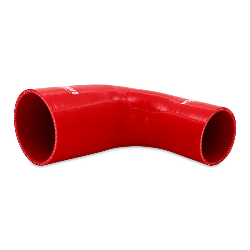 Mishimoto Silicone Reducer Coupler 90 Degree 2.5in to 3in - Red