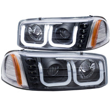 Cargar imagen en el visor de la galería, ANZO 1999-2006 Gmc Sierra 1500 Projector Headlights w/ U-Bar Black