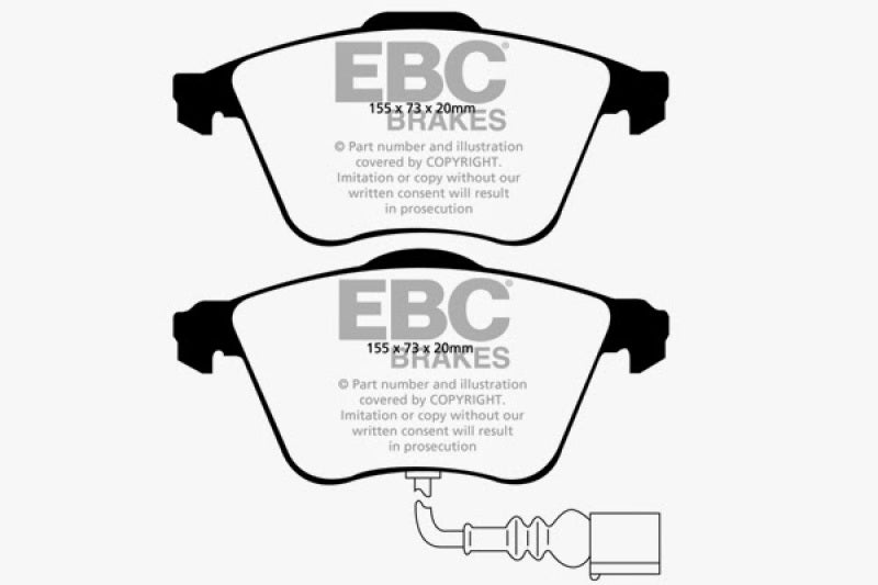 EBC 12-14 Volkswagen Golf R 2.0 Turbo Greenstuff Front Brake Pads