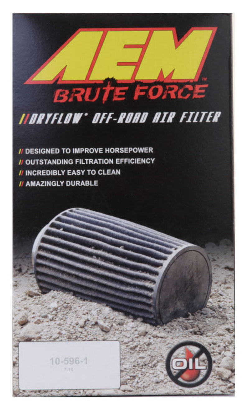 AEM Dryflow 3.5in X 7in Round Tapered Air Filter — Off-Road Performance
