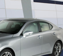 Cargar imagen en el visor de la galería, AVS 06-12 Lexus GS300 Ventvisor Low Profile Deflectors 4pc - Smoke w/Chrome Trim