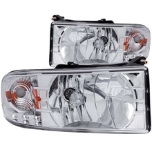 Cargar imagen en el visor de la galería, ANZO 1994-2001 Dodge Ram Crystal Headlights Chrome w/ LED