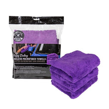 Cargar imagen en el visor de la galería, Chemical Guys Ultra Edgeless Microfiber Towel - 16in x 16in - Purple - 3 Pack