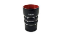 Cargar imagen en el visor de la galería, Vibrant Silicone Coupling 4 Ply Aramid CAC Hose 3in x 2.5in Inlet/Outlet - Black