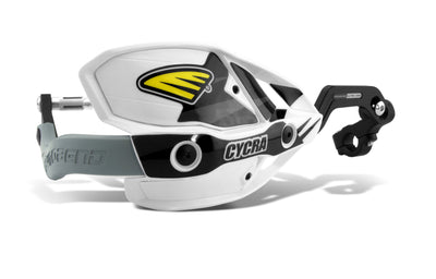 Cycra CRM Ultra Hand Guards 1-1/8 in. Clamp w/White Shields & White Covers — Universal Fitment