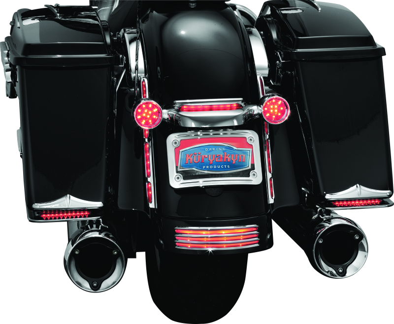 Kuryakyn Curved License Plate Mount Chrome