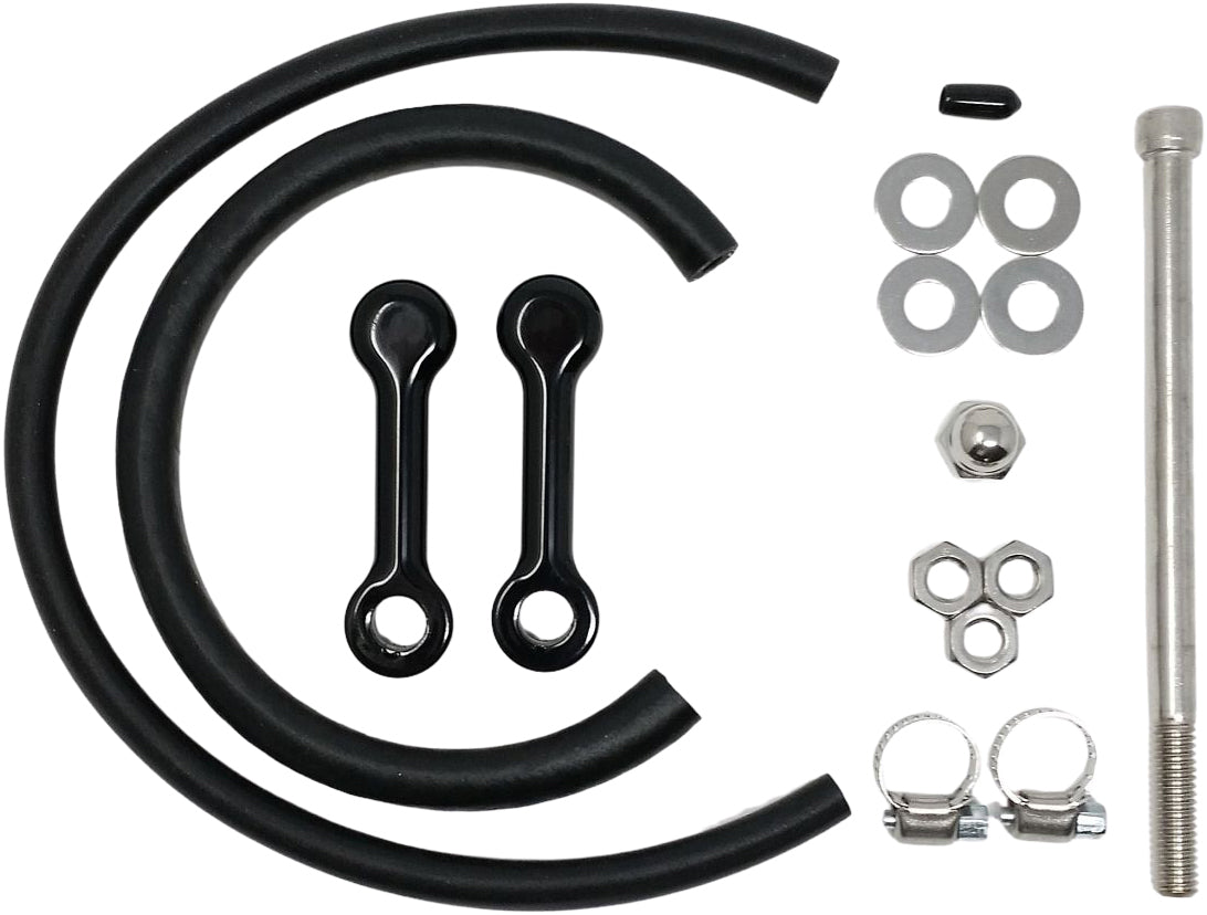 DK Custom Products Billet Tank Lift KIT 3" `10-17 Dyna Powder Coat BLK (DK-DYN-TLK-3-DC)