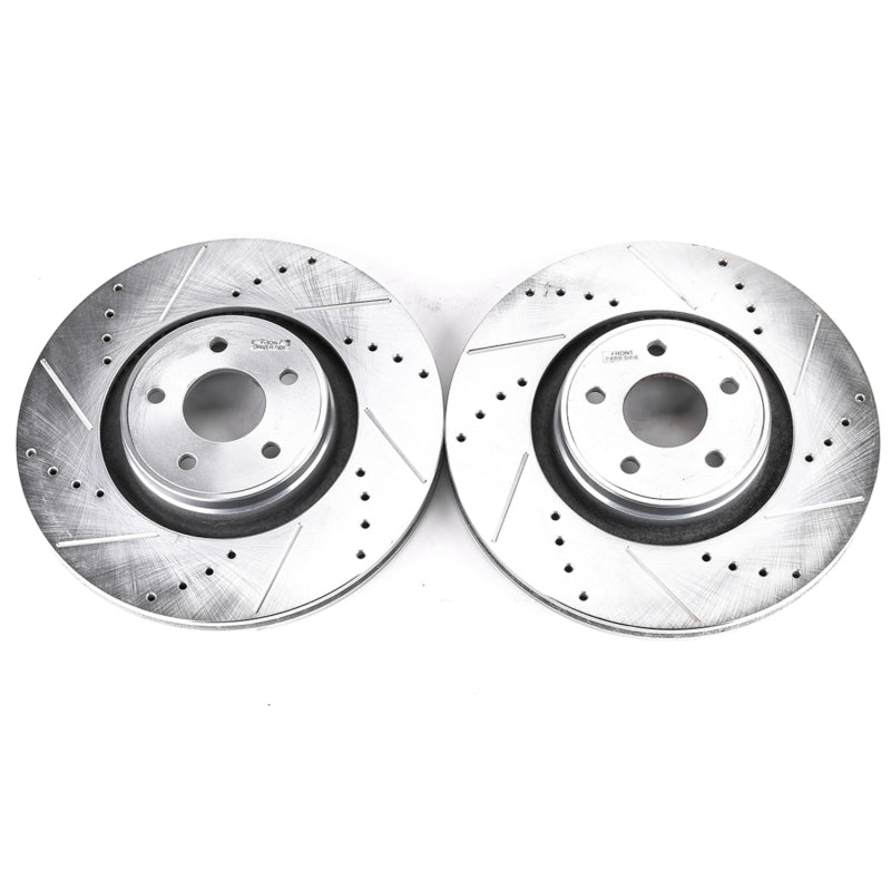 Power Stop 13-18 Ford Focus Front Evolution Drilled & Slotted Rotors - Pair