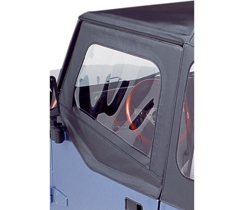 Bestop Upper Fabric Doors Black Crush — '88-'95 Wrangler YJ