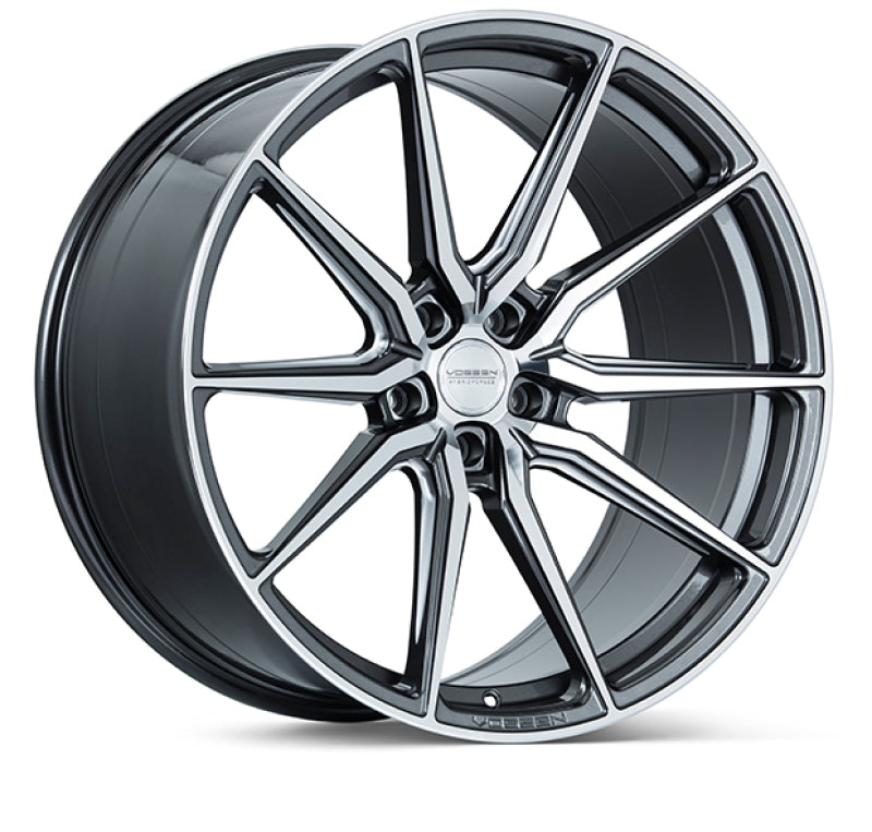 Vossen HF-3 24x10 / 5x120 / ET32 / Deep Face / 72.56 - Gloss Graphite Polished Wheel