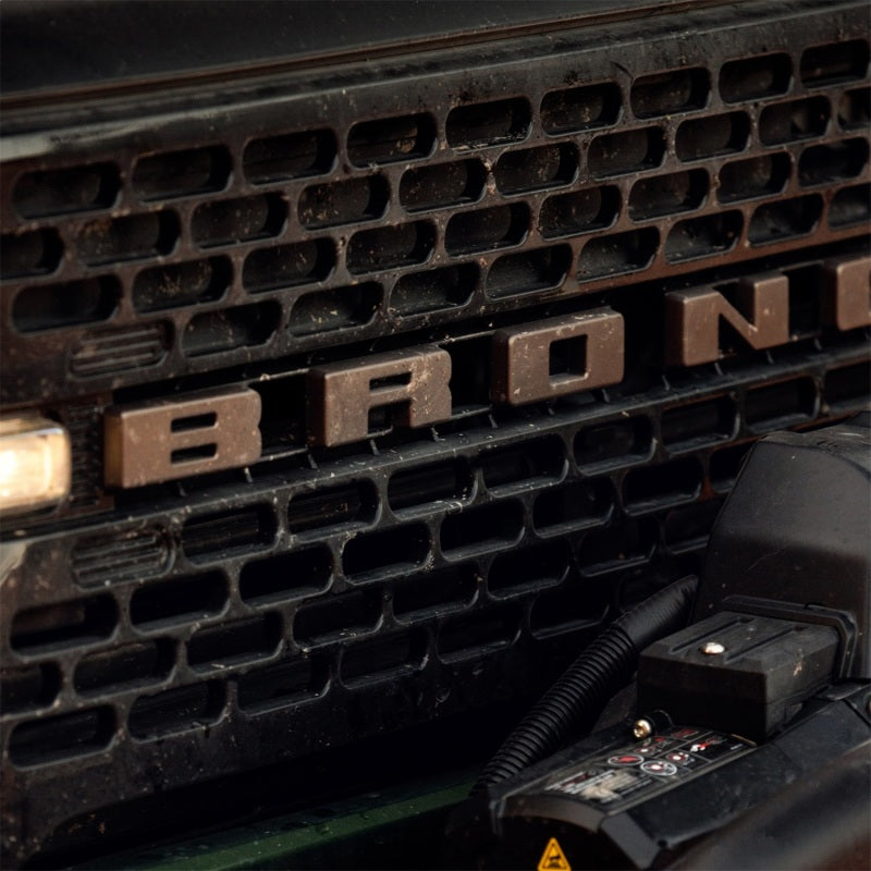 Kit de superposición de letras para parrilla del Ford Racing Bronco 2021+: bronce