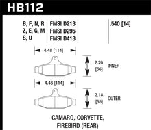 Cargar imagen en el visor de la galería, Hawk 85-97 Chevrolet Camaro w/Rear Disc Brakes/84-96 Chevrolet Corvette DTC-70 Race Rear Brake Pads