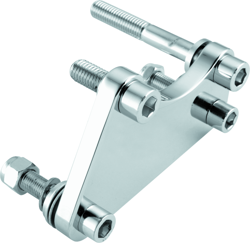 Bikers Choice 84-99 Chrome Caliper Mounting Bracket Kit for 00-10 4 Piston Caliper