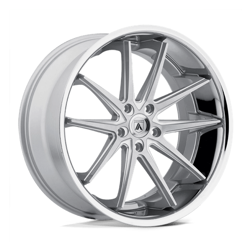 Asanti Black AB5 20x10 5x4.5 Silver Machined Stainless Lip Wheel — Universal Fitment