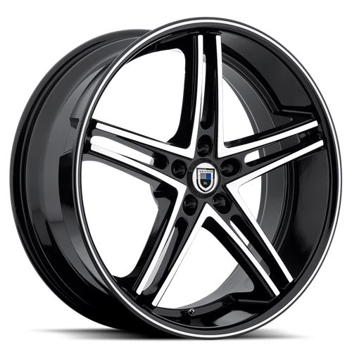 Asanti Black AB7 20x10 Machined Face Wheel with Black Lip 5x4.5 Bolt Pattern 45mm Offset — Aggressive Cast Aluminum Rim