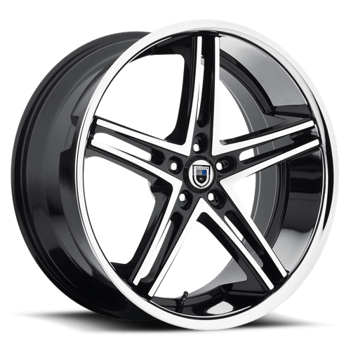 Asanti Black AB7 20x10 5x4.5 Machined Face Wheel with Stainless Steel Lip 45mm Offset — Elegant Car/SUV Rim
