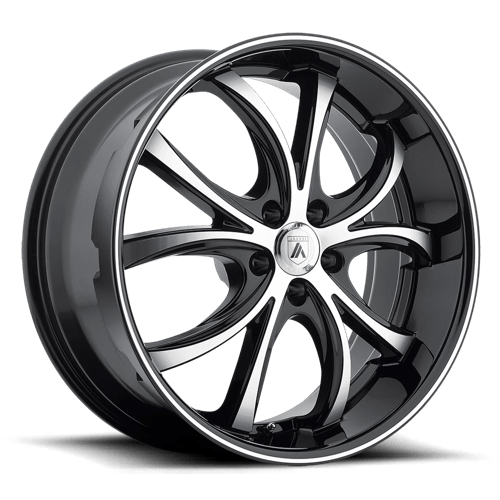 Asanti Black AB8 22x10 5x112 Machined Face Black Lip Wheel — Fits Euro Performance