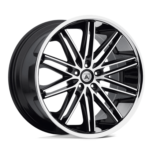 Asanti Black AB10 Pollux Wheel 20x8.5 5x112 Bolt Pattern 38mm Offset - Machined Face SS Lip
