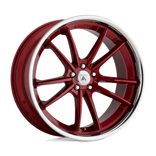 Asanti Black AB23 Candy Red Chrome Lip Wheel 22x10.5 — 5x115 Bolt Pattern