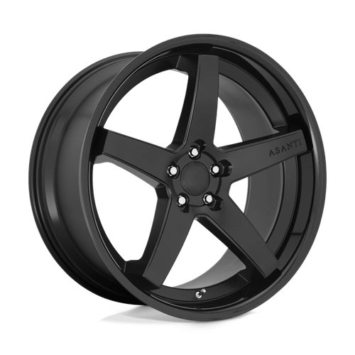 Asanti Black AB31 20x9 5x114.3 Satin Black Gloss Black Lip Wheel — Fits Japanese Performance