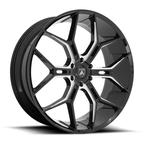 Asanti Black AB38 Monarch Truck 22x9.5 6x5.5 38mm Gloss Black Milled Wheel