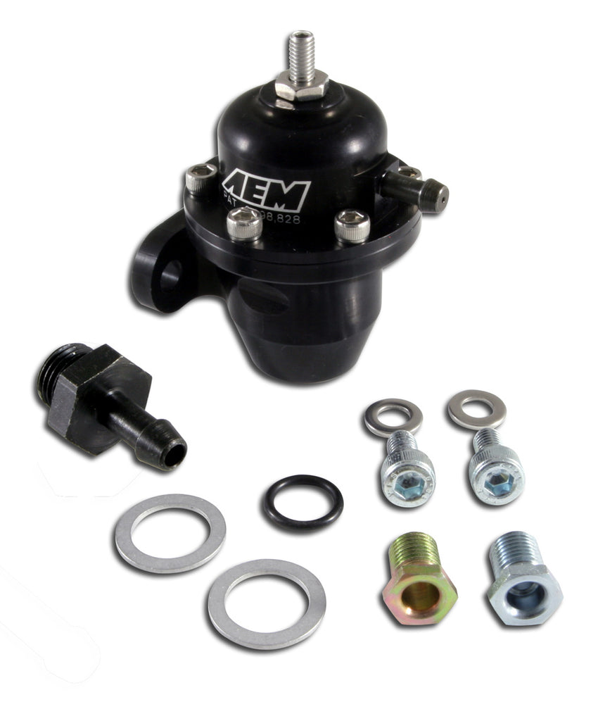 AEM EV Adjustable Fuel Pressure Regulator Black