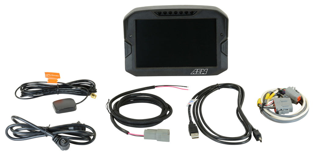 Pantalla de tablero digital AEM EV CD-7LG con registro GPS habilitado