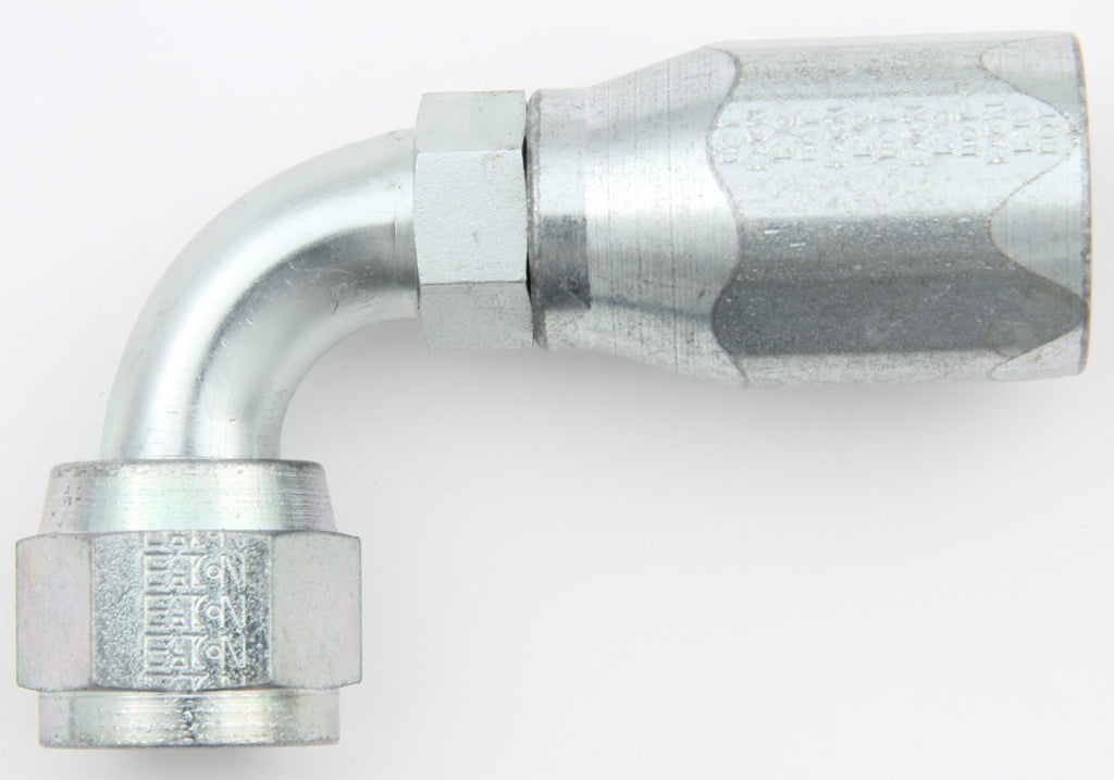 Zinc-Plated Steel Fitting, 90 Degree Hose End