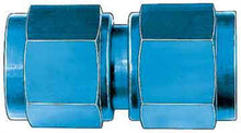 Cargar imagen en el visor de la galería, Female Flare Swivel Adapter, Straight Aluminum Fitting - Blue Anodized