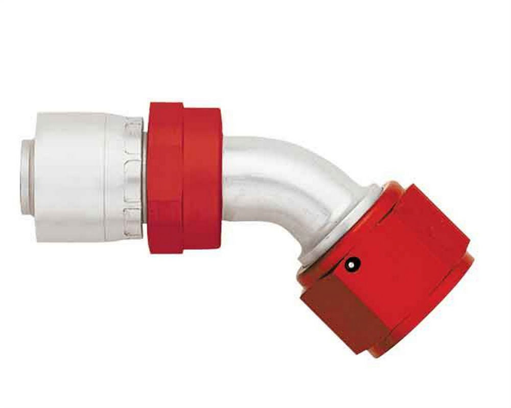 Aluminum Hose End Fitting - Red/Silver