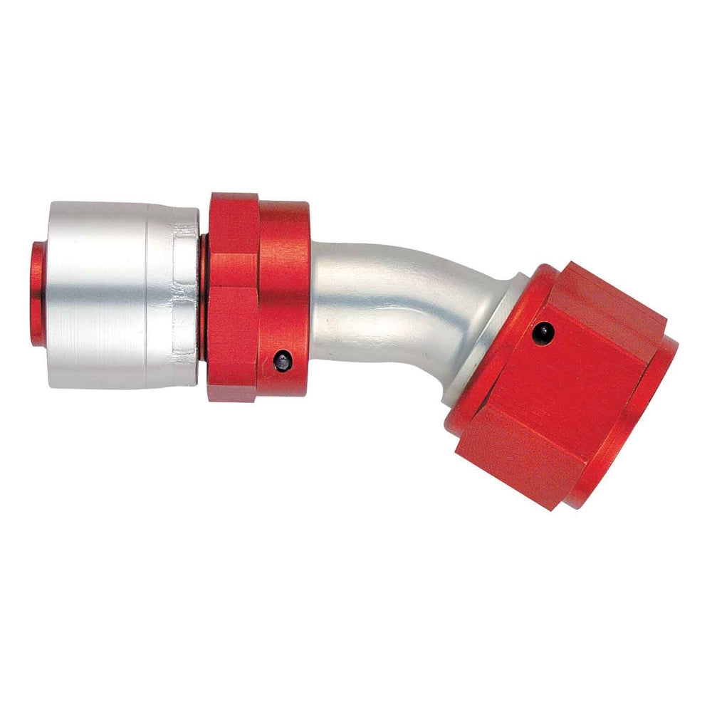 #10 Aluminum Hose Crimp Fitting Kit - 30° Swivel Red/Silver