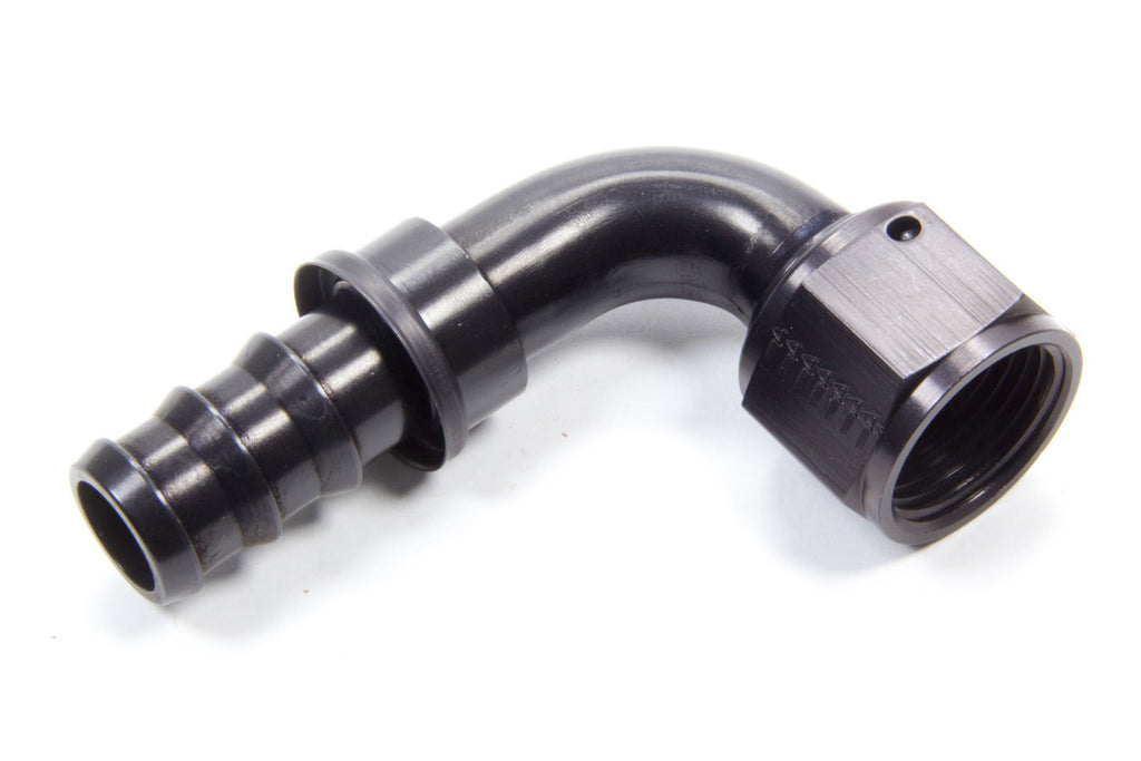 Black Aluminum 90 Degree Socketless Hose Barb to Female Fitting