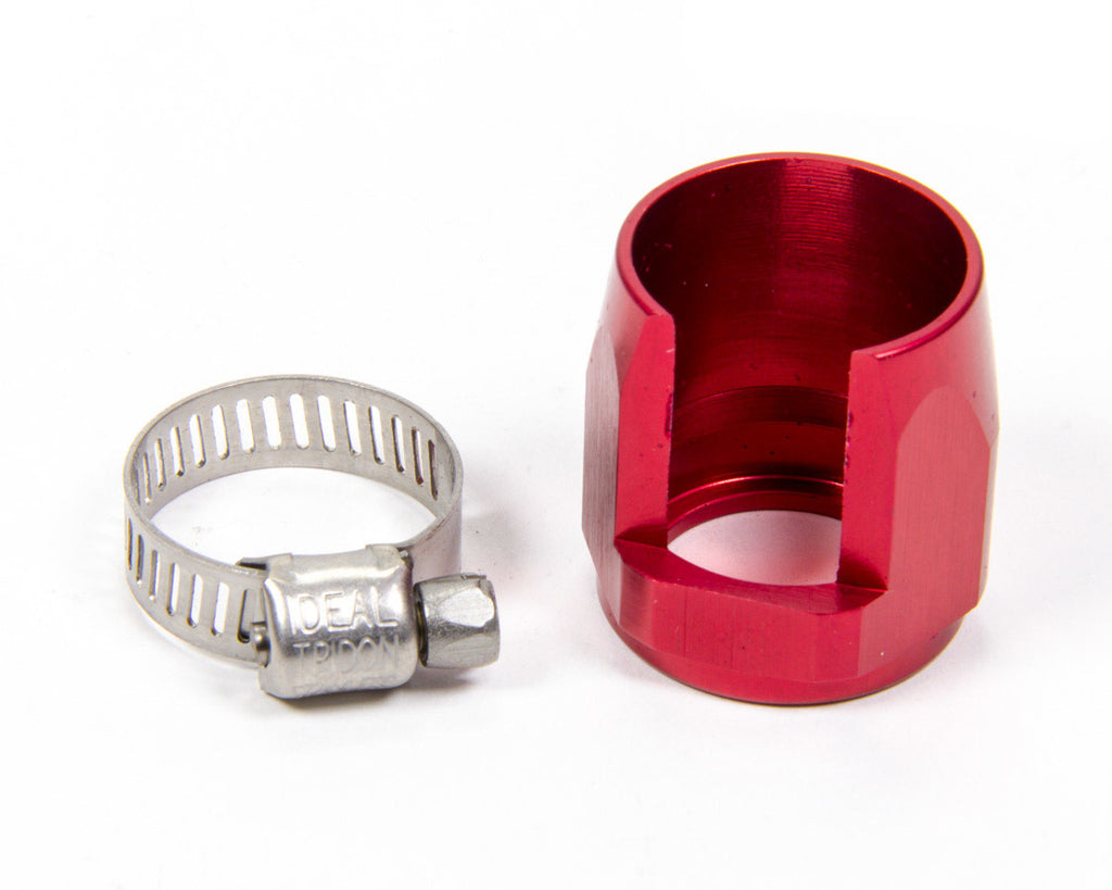 Hose End Clamp - Aluminum Red Hex