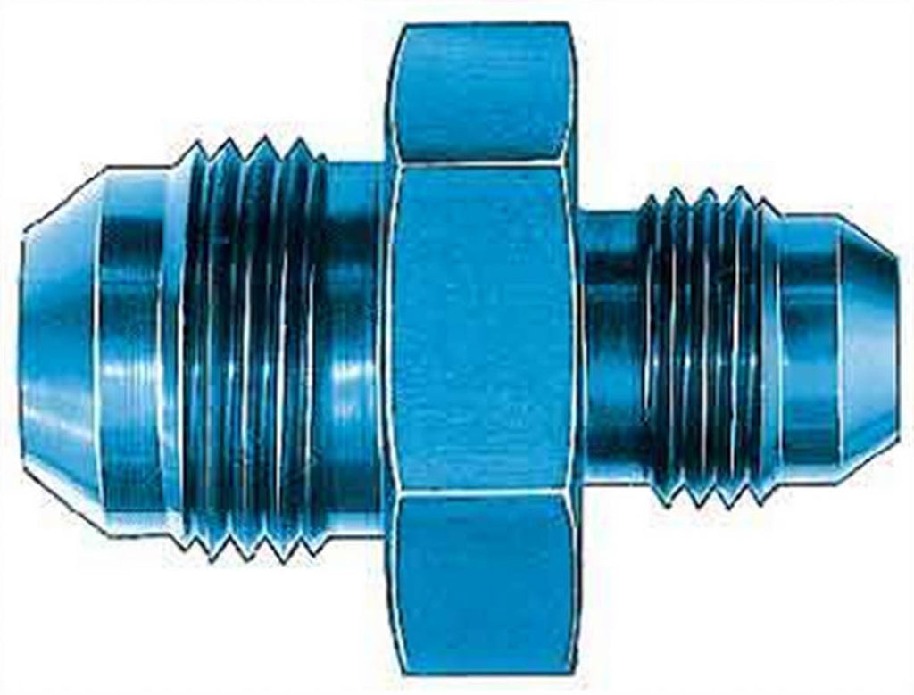 Male Straight Union - Blue Anodized Aluminum