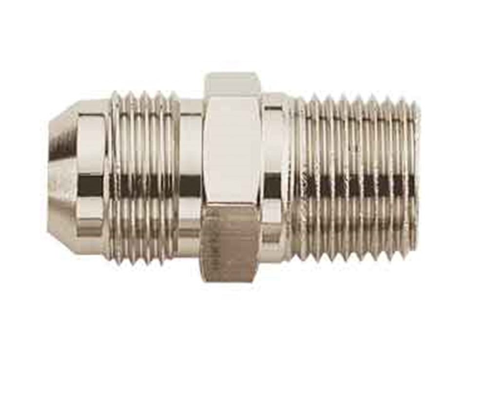 Male to 1/8" NPT Male Straight Steel Fitting