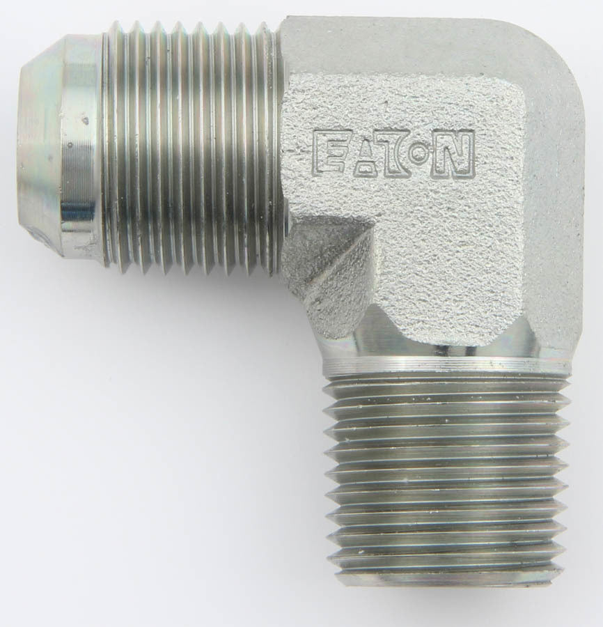 Codo macho Aeroquip 90 N.° 10 a conector de acero NPT de 3/4"