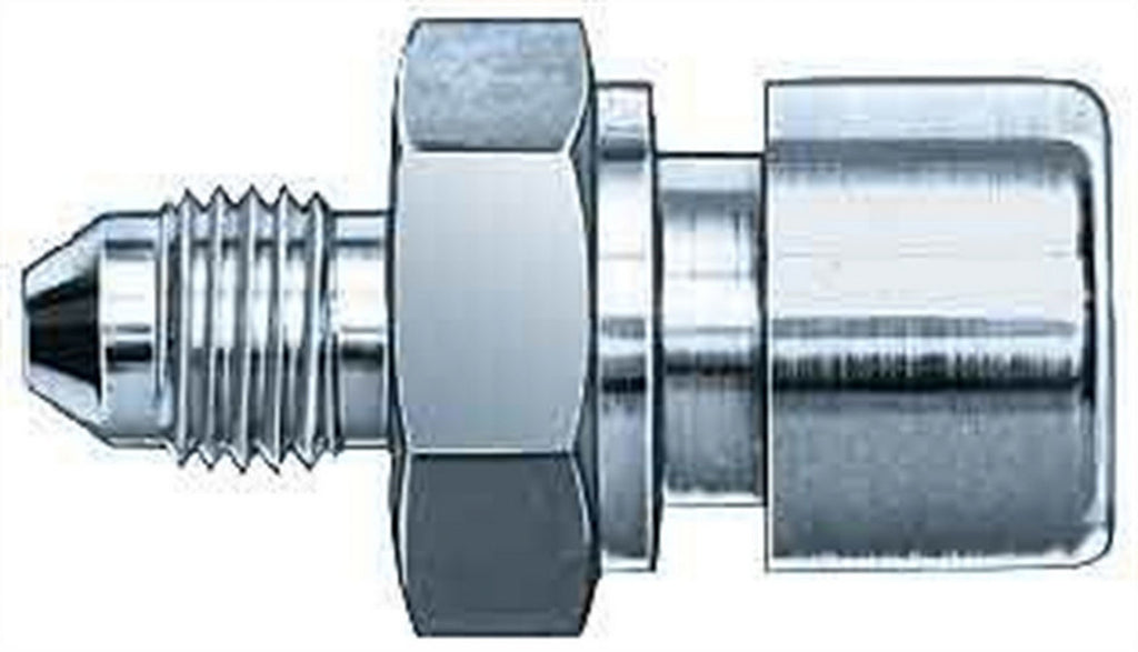 Male Adapter, 3/8-24 to #4 Steel