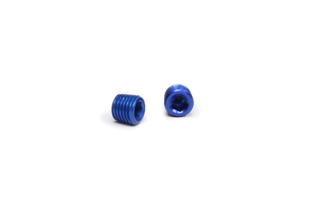 Aluminum Blue Anodized Allen Head Pipe Plug (Pair)