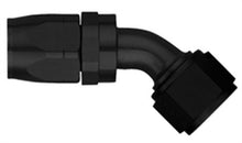 Load image into Gallery viewer, #10 45-Degree Black Anodized Aluminum Hose End for Enhanced Fluid Flow