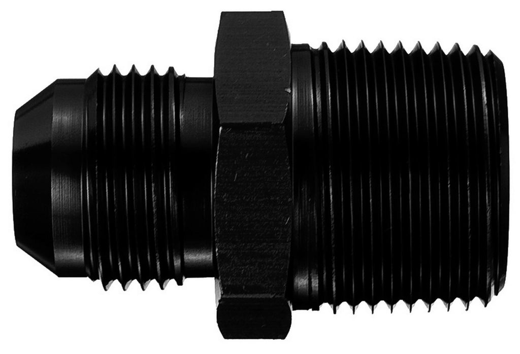 Male Aluminum Adapter in Black - Straight Connection