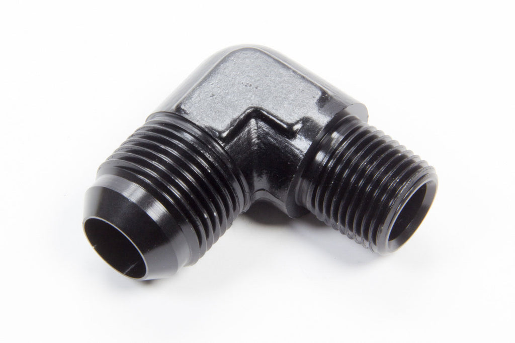 Aeroquip 90 Deg #12 to 1/2in Alum Adapter Black